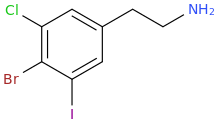 1-(3-chloro-4-bromo-5-iodophenyl)-2-aminoethane.png