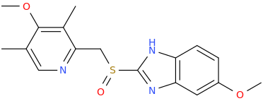   1-(3,5-dimethyl-4-methoxypyridine-2-yl)-1-(6-methoxybenzimidazole-2-yl)sulfinylmethane.png