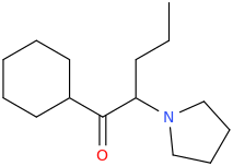 1-cyclohexyl-2-(1-pyrrolidinyl)-1-oxopentane.png