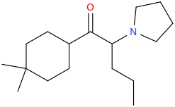 1-(4,4-dimethylcyclohex-1-yl)-1-oxo-2-(pyrrolidin-1-yl)-pentane.png