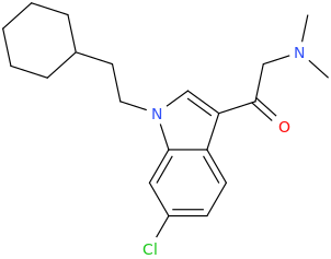 1-(1-(2-cyclohexylethyl)-6-chloroindol-3-yl)-1-oxo-2-dimethylaminoethane.png