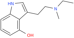 N-methyl-N-ethyl-1-(4-hydroxyindole-3-yl)-2-aminoethane.png