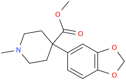 N-methyl-4-carbomethoxy-4-(3,4-methylenedioxyphenyl)piperidine.png