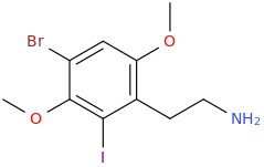 1-(2%2C5-dimethoxy-4-bromo-6-iodophenyl)-2-aminoethane.png