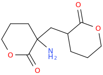 3-amino-3-[%282-oxooxan-3-yl%29methyl]oxan-2-one.png