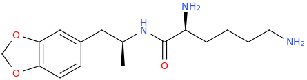 (2S)-2%2C6-diamino-N-%5B3%2C4-methylenedioxy-(1S)-1-methyl-2-phenylethyl%5Dhexanamide.png