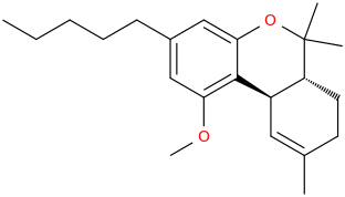 (6aR,10aR)-6,6,9-Trimethyl-1-methoxy-3-pentyl-6a,7,8,10a-tetrahydro-6H-benzo%5bc%5dchromen.png