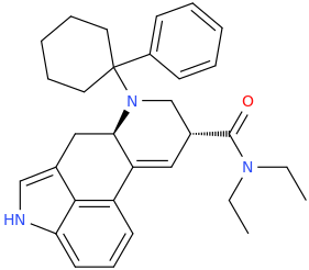 (6aR,9R)-N,N-diethyl-7-(1-phenyl-1-cyclohexyl)-4,6,6a,7,8,9-hexahydroindolo-%5b4,3-fg%5d-quinoline-9-carboxamide.png