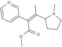 (Z)-1-(pyridin-3-yl)-2-(1-methyl-2-pyrrolidinyl)-1-carbomethoxy-2-methylethene.png
