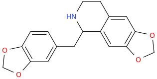 1,2,3,4-tetrahydro-1-piperonyl-6,7-methylenedioxyisoquinoline.png