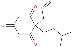 1,3,5-tri-oxo-2-(3-methylbutyl)-2-(allyl)-cyclohexane.png