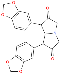 1,7-di-(3,4-methylenedioxyphenyl)-2,6-di-oxo-pyrrolizidine.png