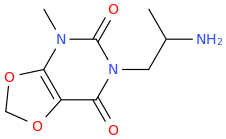 1-(1,3-di-aza-1-methyl-2,4-di-oxo-5,6-methylenedioxy-cyclohex-5-ene-3-yl)-2-aminopropane.png