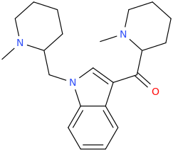 1-(1-((N-methylpiperidinyl)methyl)-indol-3-yl)-((N-methylpiperidinyl))methanone.png