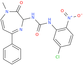 1-(1-methyl-2-oxo-5-phenyl-2,3-dihydro-1H-1,4-diazepin-3-yl)-3-(5-chloro-2-nitrophenyl)urea.png