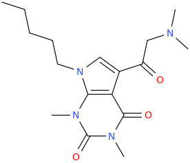1-(1-pentyl-4,6-dioxo-5,7-diaza-5,7-dimethylbenzoazole-3-yl)-1-oxo-2-dimethylaminoethane.png