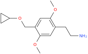 1-(2,5-dimethoxy-4-(cyclopropyloxymethyl)phenyl)-2-aminoethane.png