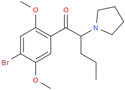 1-(2,5-dimethoxy-4-bromophenyl)-1-oxo-2-(1-pyrrolidinyl)pentane.png
