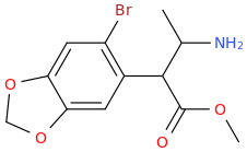 1-(2-bromo-4,5-methylenedioxyphenyl)-2-amino-1-carbomethoxypropane.png
