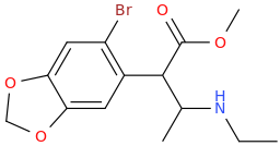 1-(2-bromo-4,5-methylenedioxyphenyl)-2-ethylamino-1-carbomethoxypropane.png