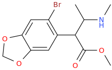 1-(2-bromo-4,5-methylenedioxyphenyl)-2-methylamino-1-carbomethoxypropane.png