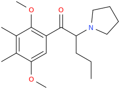 1-(3,4-dimethyl-2,5-dimethoxyphenyl)-1-oxo-2-(1-pyrrolidinyl)pentane.png