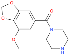 1-(3,4-methylenedioxy-5-methoxyphenyl)-1-piperazinylmethanone.png