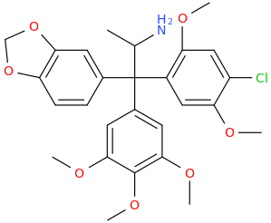 1-(3,4-methylenedioxyphenyl)-1-(3,4,5-trimethoxyphenyl)-1-(4-chloro-2,5-dimethoxyphenyl)-2-aminopropane.png