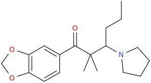 1-(3,4-methylenedioxyphenyl)-1-oxo-2,2-dimethyl-3-(1-pyrrolidinyl)hexane.png