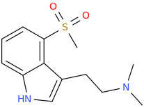 1-(4-(methylsulfonyl)indole-3-yl)-2-dimethylaminoethane.png