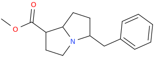 1-carbomethoxy-5-benzyl-2,3-dihydro-5,6,7-trihydro-1H-pyrrolizine.png