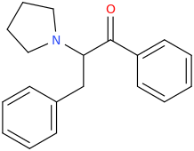 1-oxo-1-phenyl-2-(1-pyrrolidinyl)-3-phenylpropane.png