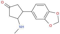 1-oxo-3-methylamino-4-(3,4-methylenedioxyphenyl)-cyclopentane.png
