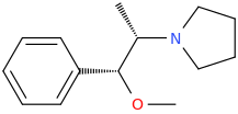 1-phenyl-(1R)-1-methoxy-(2S)-2-(1-pyrrolidinyl)propane.png