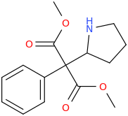 1-phenyl-1,1-di-carbomethoxy-1-(2-pyrrolidinyl)-methane.png