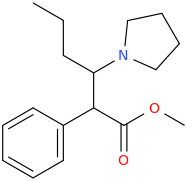 1-phenyl-1-carbomethoxy-2-(1-pyrrolidinyl)-pentane.png