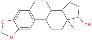 2,3-methylenedioxy-17-hydroxy-13-methyl-6,7,8,9,11,12,14,15,16,17-decahydrocyclopenta[a]phenanthrene.png