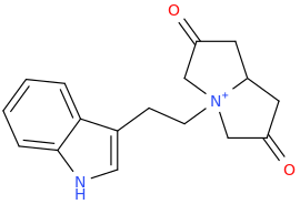 2,6-di-oxo-N-(2-(indol-3-yl)ethyl)pyrrolizidinium.png