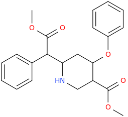2-(1-carbomethoxy-1-phenylmethyl)-4-phenyloxy-5-carbomethoxypiperidine.png