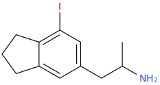 4-iodo-6-(2-aminopropyl)indan.png