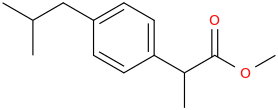 4-isobutyl-1-((1-carbomethoxy)ethyl)benzene.png