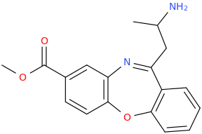 5-oxa-11-(2-methyl-2-aminoethyl)-8-carbomethoxydibenzo-2,5-diazepine.png