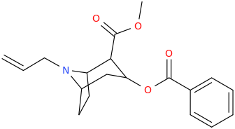 N-allyl-2-carbomethoxy-3-phenylcarbonyloxy-8-azabicyclo%5b3.2.1%5doctane.png