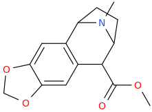 N-methyl-7-carbomethoxy-8-aza(4,5-methylenedioxy)benzobicyclo[3.2.1]octane.png