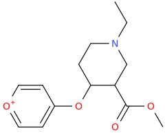 pyrylium-4-yl 1-ethyl-3-carbomethoxy-piperidin-4-yl ether.png