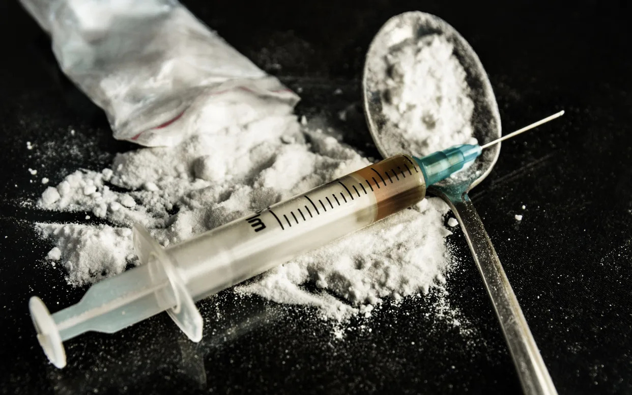 Heroin is pictured.