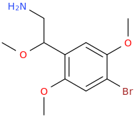 2-methoxy-1-amino-2-(2,5-dimethoxy-4-bromophenyl)ethane.png