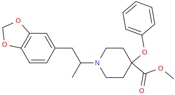 N-(2-(3,4-methylenedioxyphenyl)-1-methylethyl)-4-carbomethoxypiperidine-4-oxybenzene.png