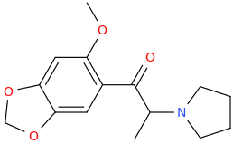 1-(2-methoxy-4,5-methylenedioxyphenyl)-1-oxo-2-(1-pyrrolidinyl)propane.png