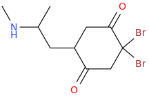 1-(4,4-dibromo-2,5-dioxocyclohex-1-yl)-2-methylaminopropane.png